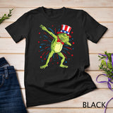 Dabbing Frog 4th of July Shirt Kids Boys USA American Flag T-Shirt