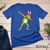 Dabbing Frog 4th of July Shirt Kids Boys USA American Flag T-Shirt