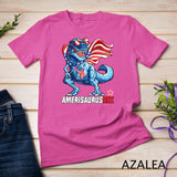 Dinosaur 4th of July Kids Boys Men Amerisaurus T Rex Funny T-Shirt