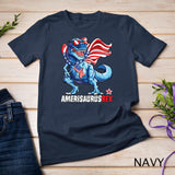 Dinosaur 4th of July Kids Boys Men Amerisaurus T Rex Funny T-Shirt