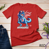 Dinosaur 4th of July Kids Boys Men Amerisaurus T Rex Funny T-Shirt