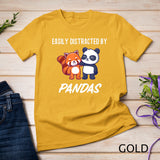 Easily Distracted by Pandas Cute Red Panda and Panda T-Shirt