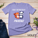 Easily Distracted by Pandas Cute Red Panda and Panda T-Shirt