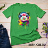 Ferret Artwork Face Hand Painting Splash Art Pet Polecat T-Shirt