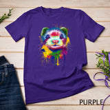 Ferret Artwork Face Hand Painting Splash Art Pet Polecat T-Shirt