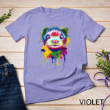 Ferret Artwork Face Hand Painting Splash Art Pet Polecat T-Shirt