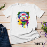 Ferret Artwork Face Hand Painting Splash Art Pet Polecat T-Shirt