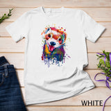 Ferret Face Graphics Hand Drawn Splash Art Ferret Pet Lover Long Sleeve T-Shirt