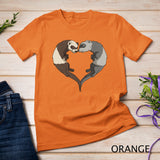 Ferret Heart Animal Lover T-Shirt