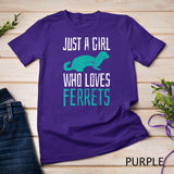 Ferret Just A Girl Who Loves Ferrets Cute Vintage Gift T-Shirt