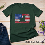 Ferret with the USA flag United States of America Retro T-Shirt