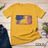 Ferret with the USA flag United States of America Retro T-Shirt