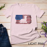 Ferret with the USA flag United States of America Retro T-Shirt