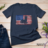 Ferret with the USA flag United States of America Retro T-Shirt