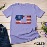 Ferret with the USA flag United States of America Retro T-Shirt