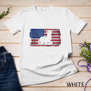 Ferret with the USA flag United States of America Retro T-Shirt