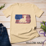 Ferret with the USA flag United States of America Retro T-Shirt