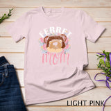 Floral Pet Ferret Mom Animal Mothers Day Ferret Pullover Hoodie T-shirt