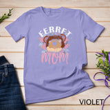 Floral Pet Ferret Mom Animal Mothers Day Ferret Pullover Hoodie T-shirt