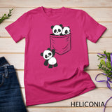 For Panda Lovers Cute Kawaii Baby Pandas In Pocket Long Sleeve T-Shirt