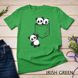 For Panda Lovers Cute Kawaii Baby Pandas In Pocket Long Sleeve T-Shirt