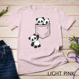 For Panda Lovers Cute Kawaii Baby Pandas In Pocket Long Sleeve T-Shirt