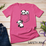 For Panda Lovers Cute Kawaii Baby Pandas In Pocket Long Sleeve T-Shirt