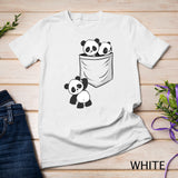 For Panda Lovers Cute Kawaii Baby Pandas In Pocket Long Sleeve T-Shirt