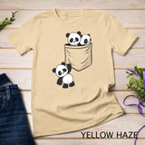 For Panda Lovers Cute Kawaii Baby Pandas In Pocket Long Sleeve T-Shirt