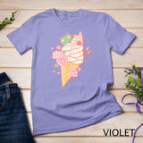 Frog Ice Cream Cone Cute Kawaii Aesthetic T-Shirt