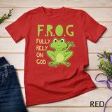 Fully Rely On God Christian Frog Lover FROG Gift Idea Raglan Baseball Tee
