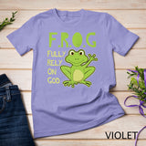Fully Rely On God Christian Frog Lover FROG Gift Idea Raglan Baseball Tee