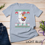 Funny Corgi Riding Llama Christmas Gifts Corgi Xmas T-Shirt