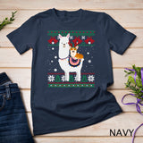 Funny Corgi Riding Llama Christmas Gifts Corgi Xmas T-Shirt