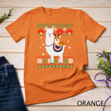 Funny Corgi Riding Llama Christmas Gifts Corgi Xmas T-Shirt