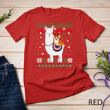 Funny Corgi Riding Llama Christmas Gifts Corgi Xmas T-Shirt