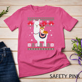 Funny Corgi Riding Llama Christmas Gifts Corgi Xmas T-Shirt