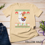 Funny Corgi Riding Llama Christmas Gifts Corgi Xmas T-Shirt