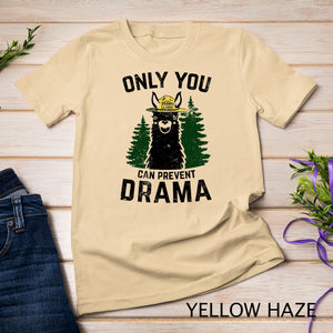 Funny Drama Llama Only You Can Prevent Drama Sarcastic Lover T-Shirt