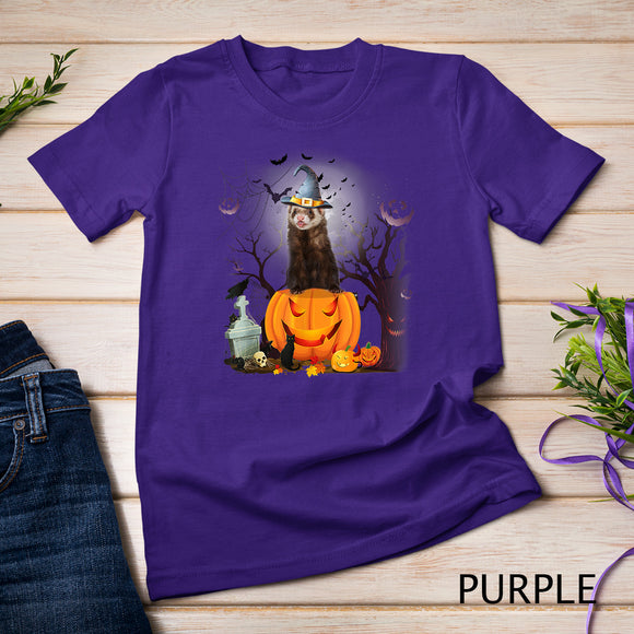 Funny Ferret Pumpkin TShirt Halloween Costume Gifts Tee