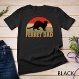 Funny Ferret Retro Pet Ferret Dad Vintage Gift T-Shirt