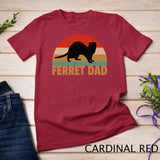 Funny Ferret Retro Pet Ferret Dad Vintage Gift T-Shirt