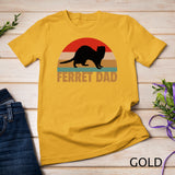 Funny Ferret Retro Pet Ferret Dad Vintage Gift T-Shirt