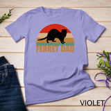 Funny Ferret Retro Pet Ferret Dad Vintage Gift T-Shirt