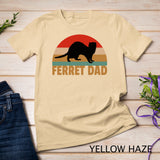 Funny Ferret Retro Pet Ferret Dad Vintage Gift T-Shirt