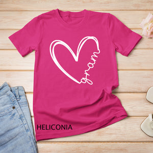 Funny Gram Heart for Grandma Mother Day Women T-Shirt