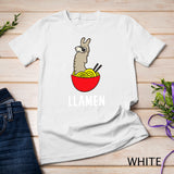Funny LLama LLamen Noodles Chinese Food Llama T-Shirt
