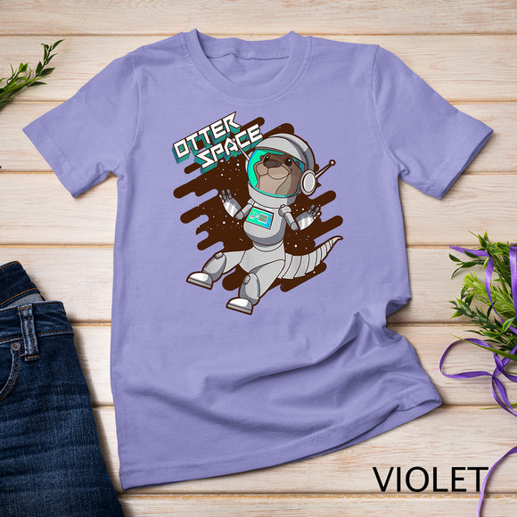 Funny Otter Space Cute Love Animal Astronomy Humor Gift T-Shirt