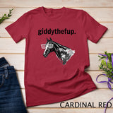 Funny Retro Horse Racing Gift GIDDY THE F UP Premium T-Shirt