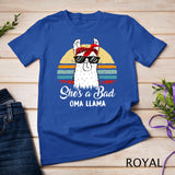 Funny Shirt She's a Bad Oma Llama TShirt Mom Mama Grandma T-Shirt
